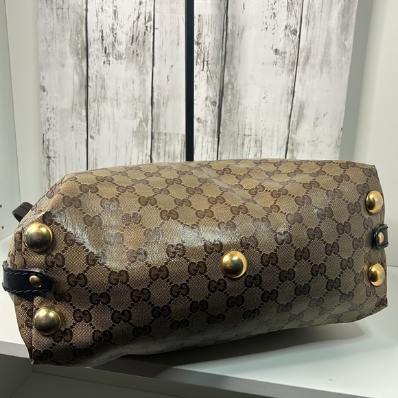 Gucci GG Crystal Canvas Large Babouska Crest Dome Bag - Picture 8 of 17